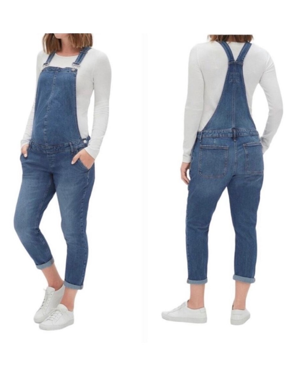 GAP Medium Blue Denim Women's Overalls - Straight Ankle